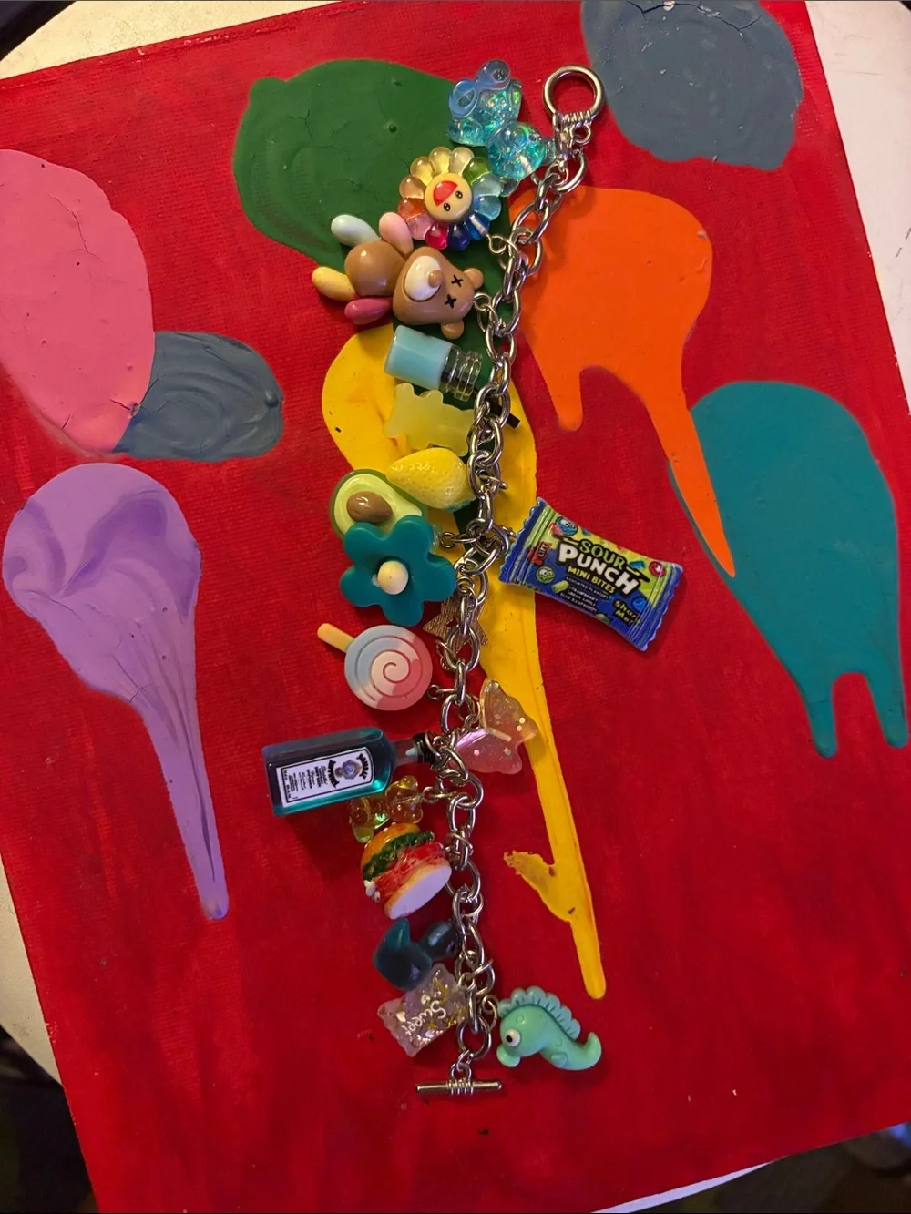 Colorful Charm Bracelet with Playful Food & Animal Charms